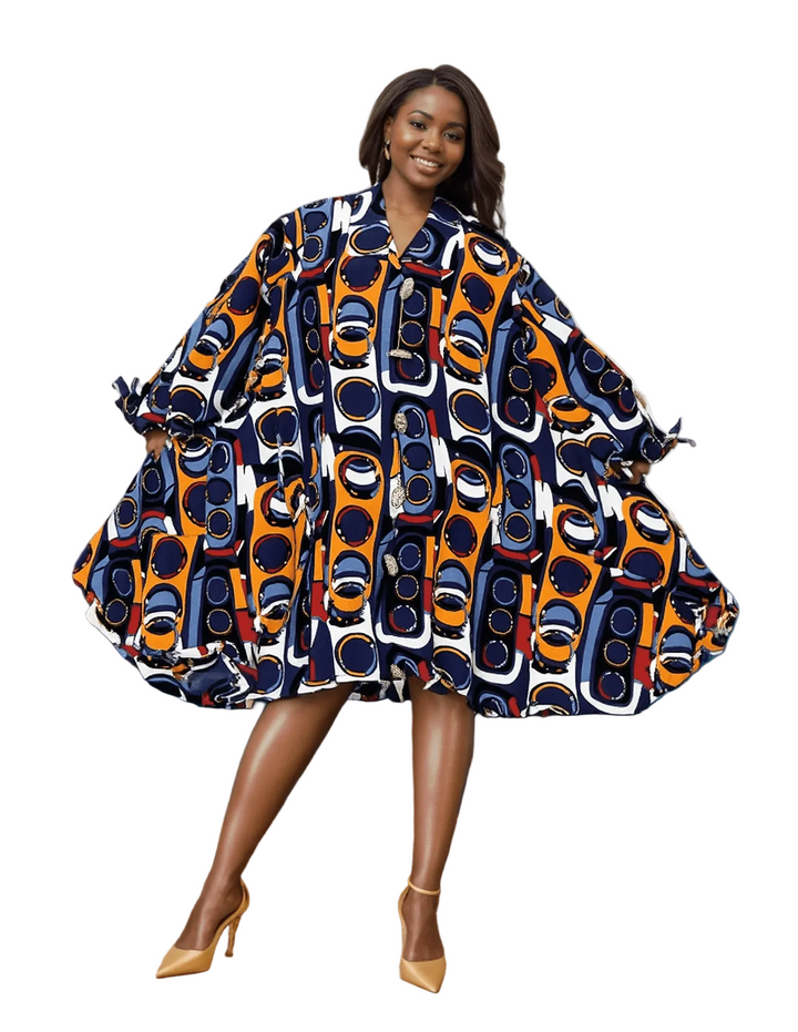 Veronica's Big Button Authentic African Tunic Dress - Especially Yours