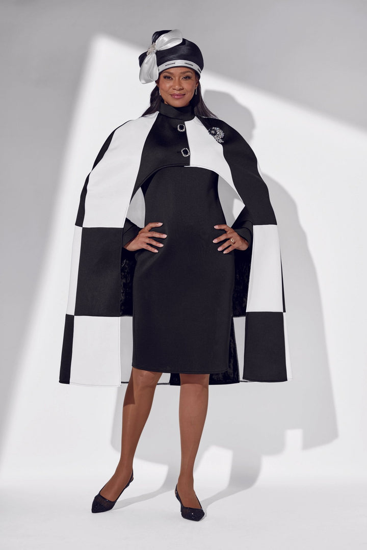 TWO - TONE KNIT CAPE DRESS - Especially Yours