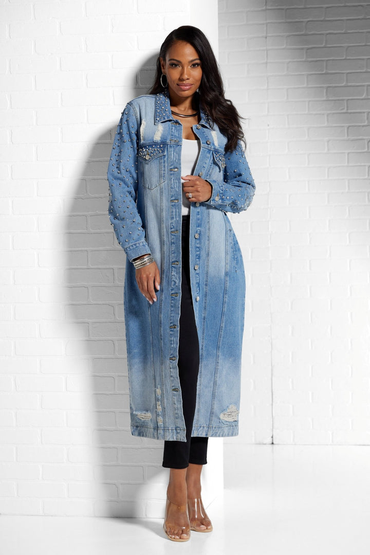 Studded Denim Duster by Studio EY - Especially Yours