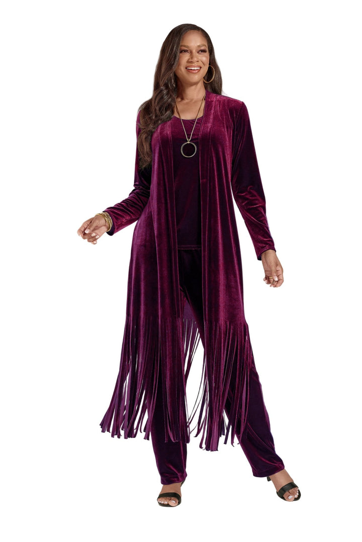 BEYOND THE FRINGE VELVET PANTSET - Especially Yours