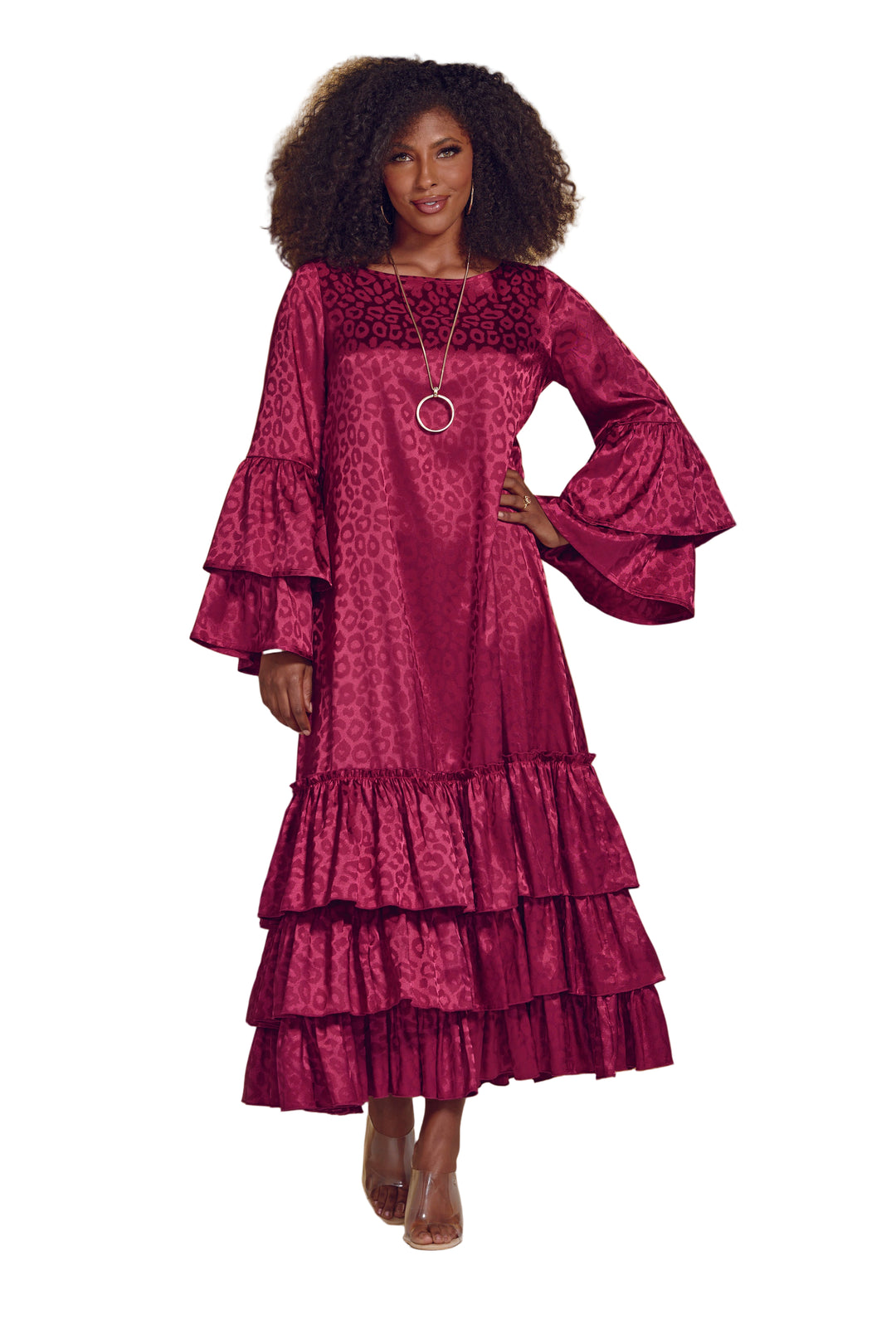 Silky Ruffle-Hem Maxi Dress by Studio EY