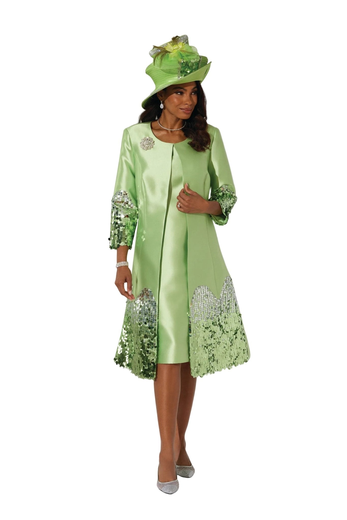 Shades of Chic Sequined Jacket Dress by EY Boutique