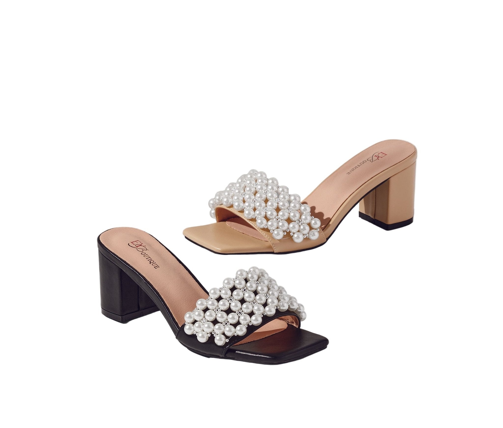 World Pearls Slide Heels EY Boutique