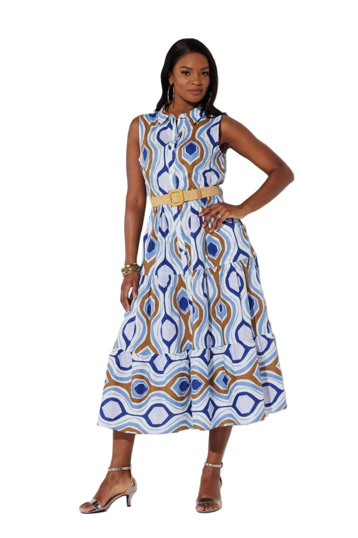 CHIC OF SHAPES BELTED DRESS - Especially Yours