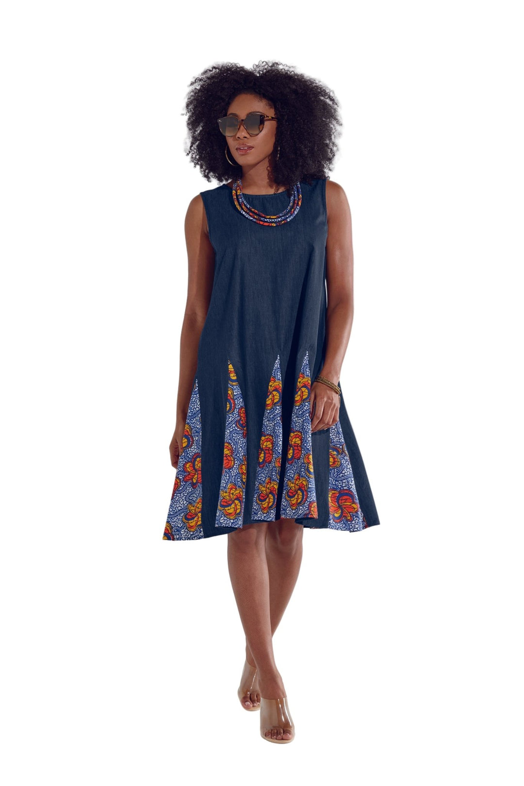 Hint of Print Swing Dress by Studio EY Hint of Print Swing Dress by Studio EY