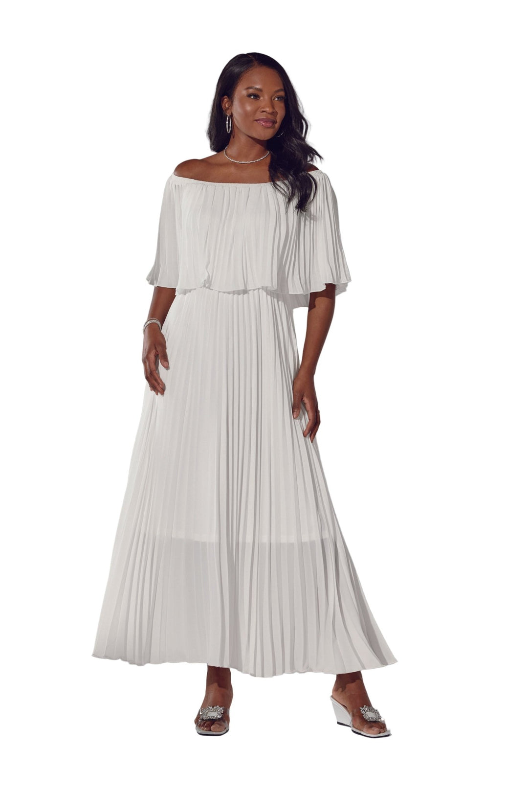 Off Shoulder Pleat Maxi Dress by Studio EY - Especially Yours Off Shoulder Pleat Maxi Dress by Studio EY - Especially Yours