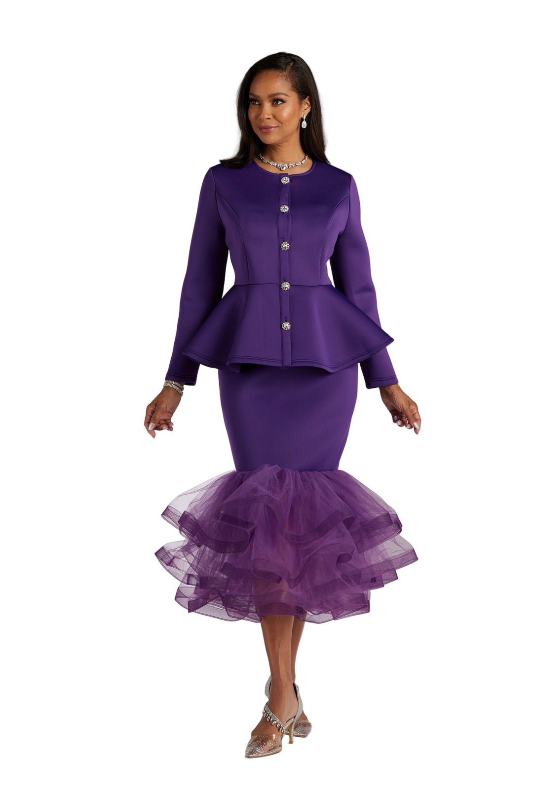 BONANZA OF ORGANZA RICH KNIT SUIT - Especially Yours