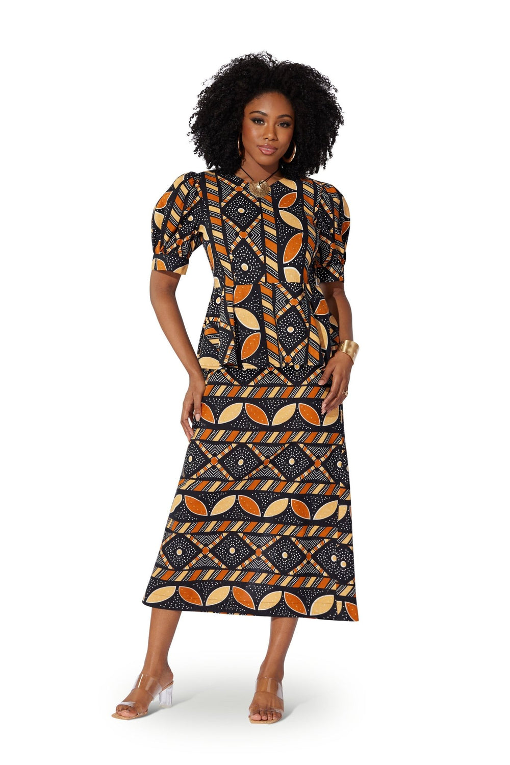 Ankara Peplum Skirt Set by Studio EY