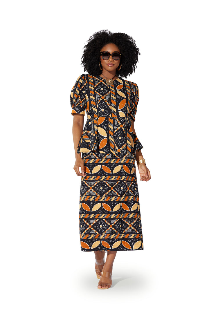 Ankara Peplum Skirt Set by Studio EY
