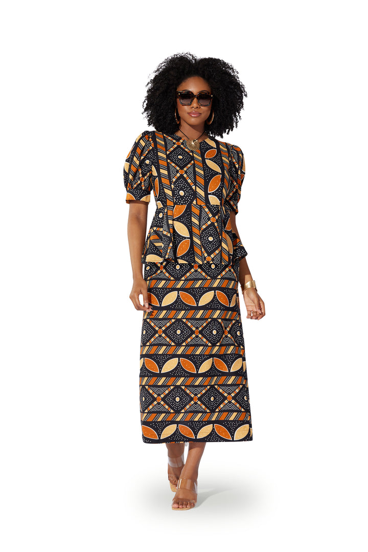 Ankara Peplum Skirt Set by Studio EY