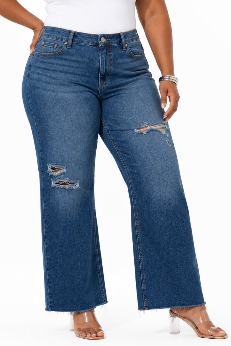 Dark Denim Distressed Jean by Studio EY - Especially Yours