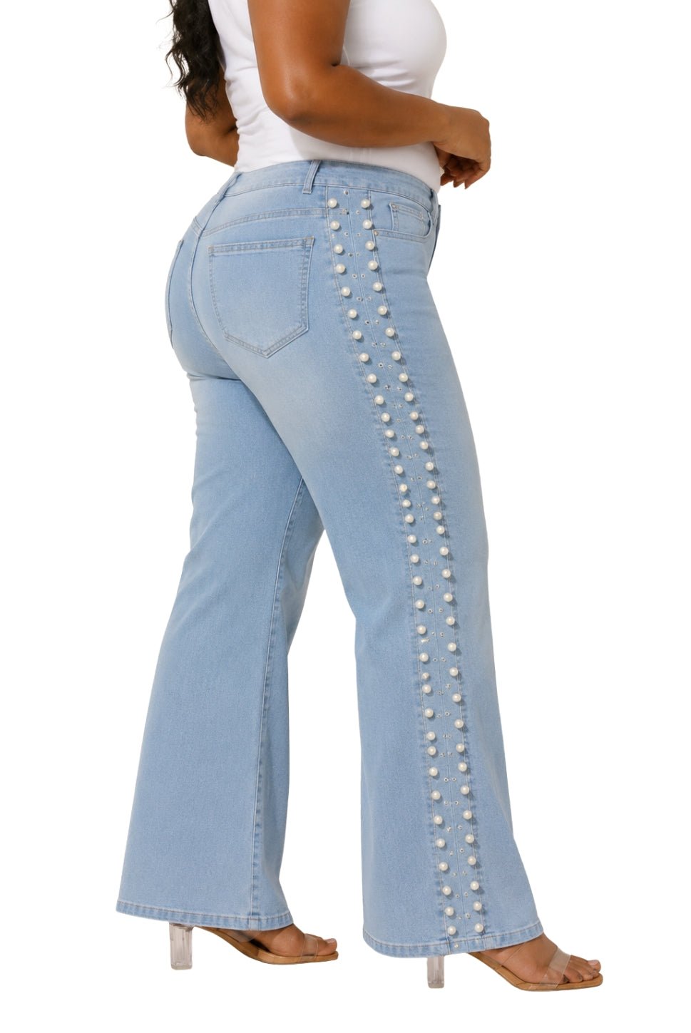 Pearl Detail Denim Jean by Studio EY - Especially Yours