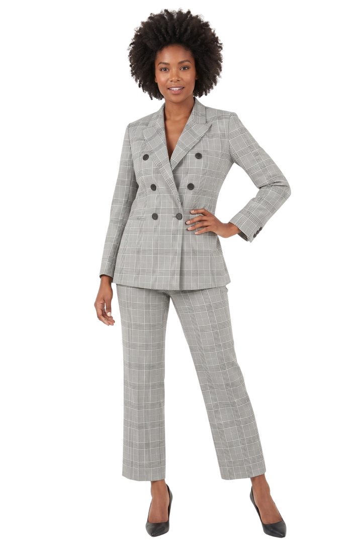 2pc Dbl Brstd Wdpn Jkt + Pants Suit