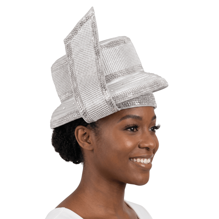 SMALL BRIM STONED RIBBON HAT - Especially Yours