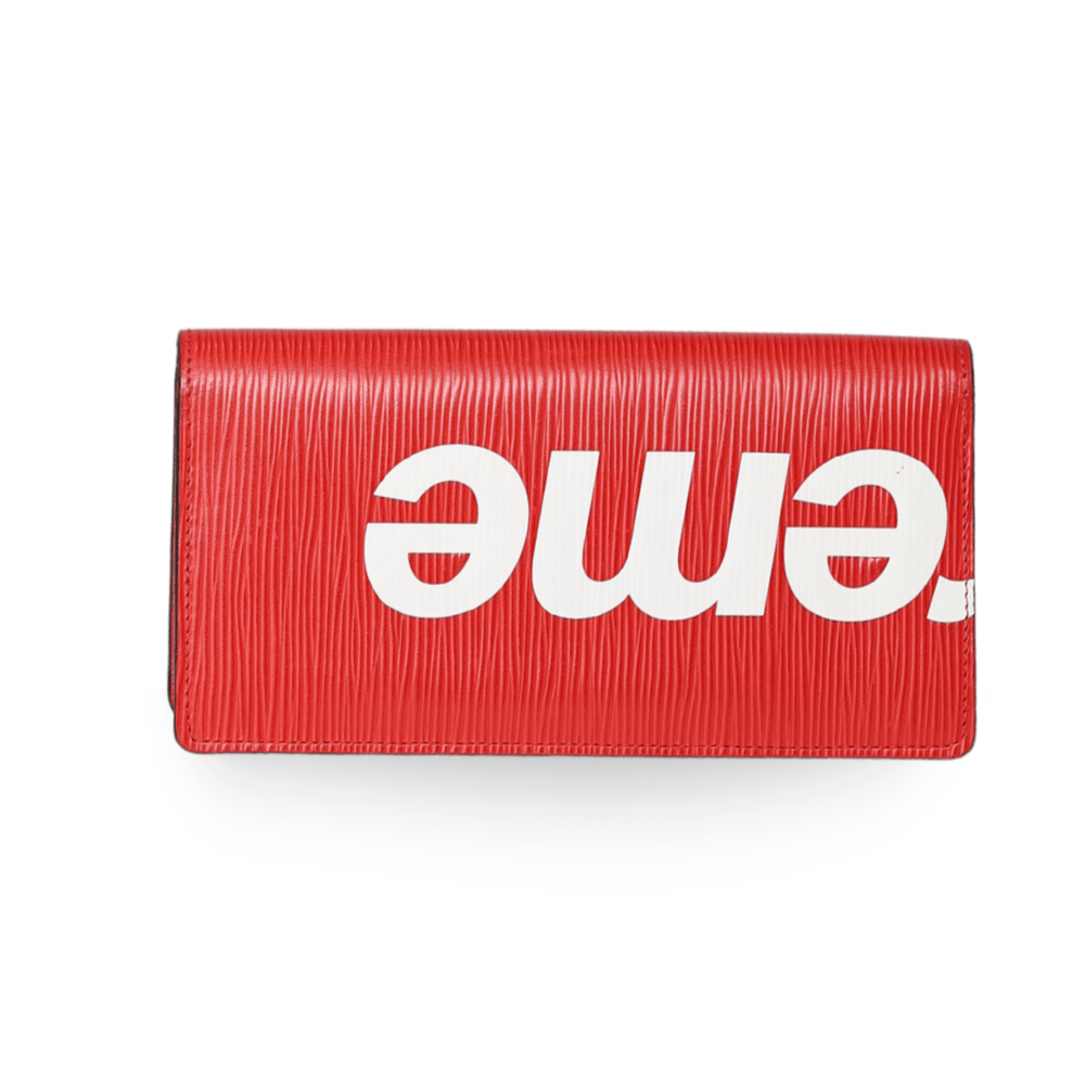 Louis Vuitton x Supreme - Red Epi Leather Brazza Wallet (Pre - Owned) - Especially Yours