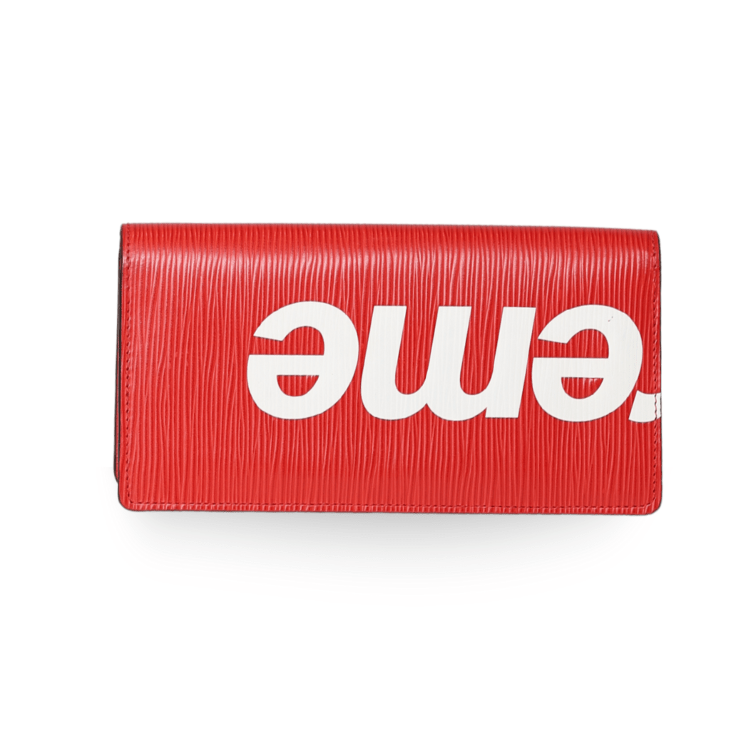 Louis Vuitton x Supreme - Red Epi Leather Brazza Wallet (Pre - Owned) - Especially Yours