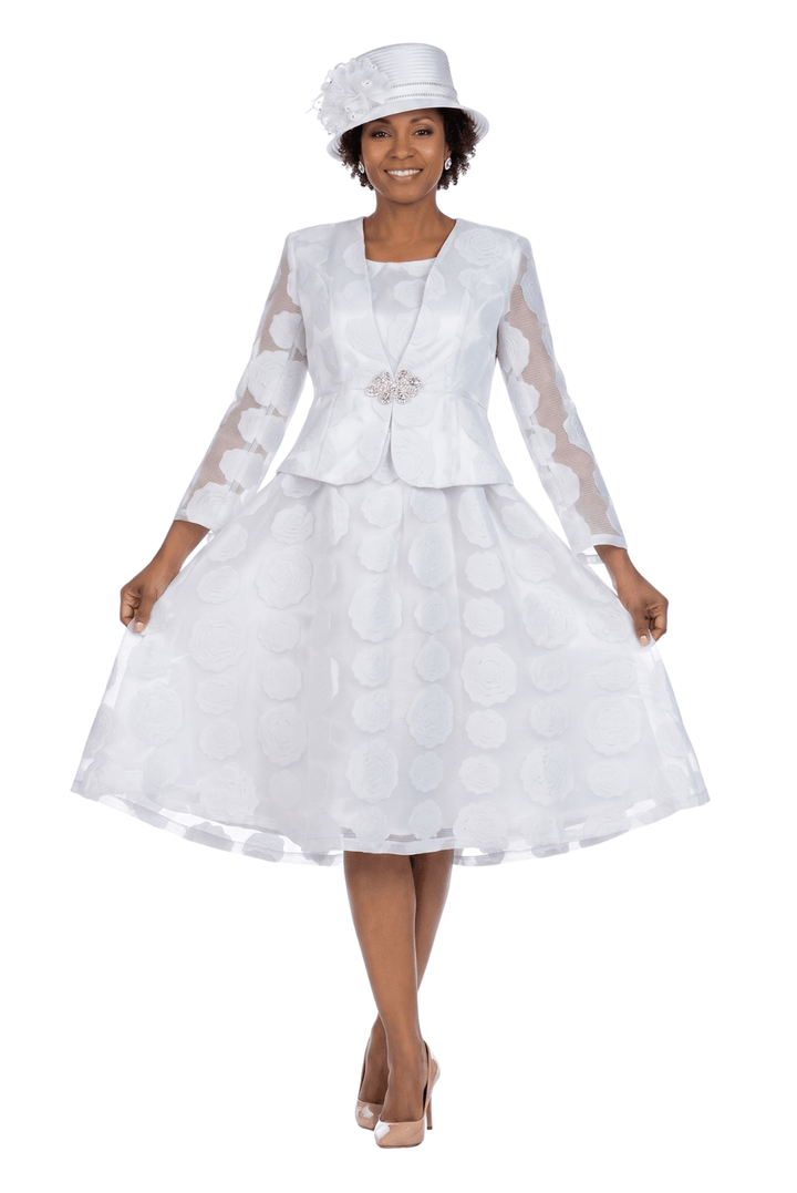 2pc Rose Organza A - line Bolero Jkt Dress - Especially Yours