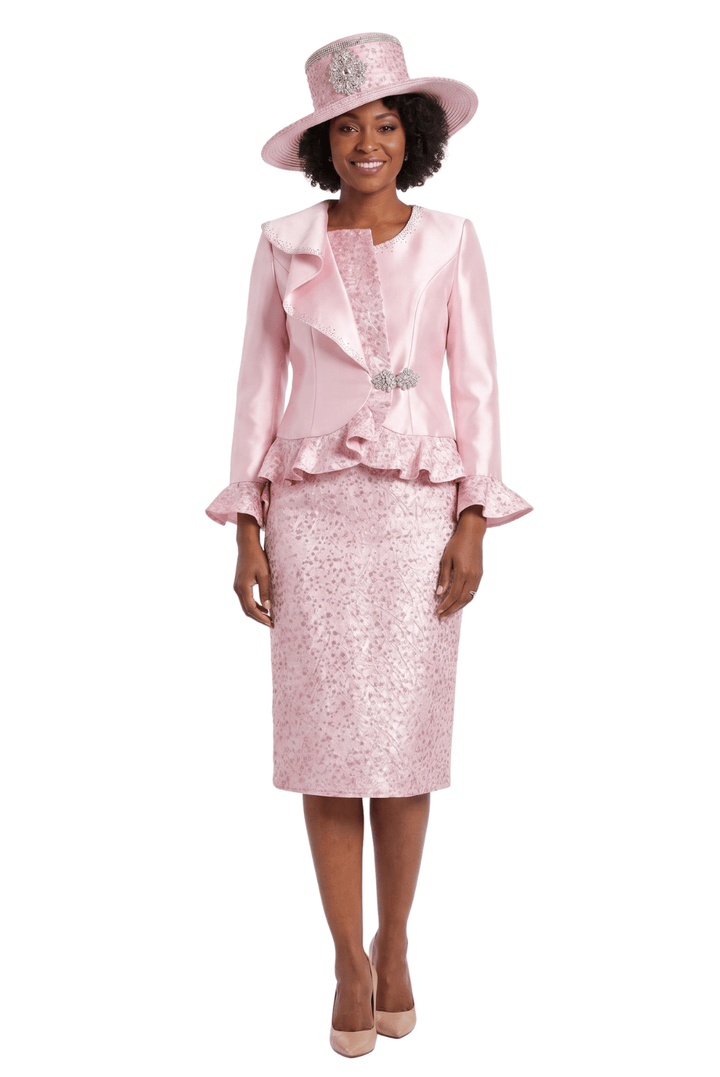 2pc Silky Twl Skt Suit w/ Rfl&Seq Lace - Plus - Especially Yours