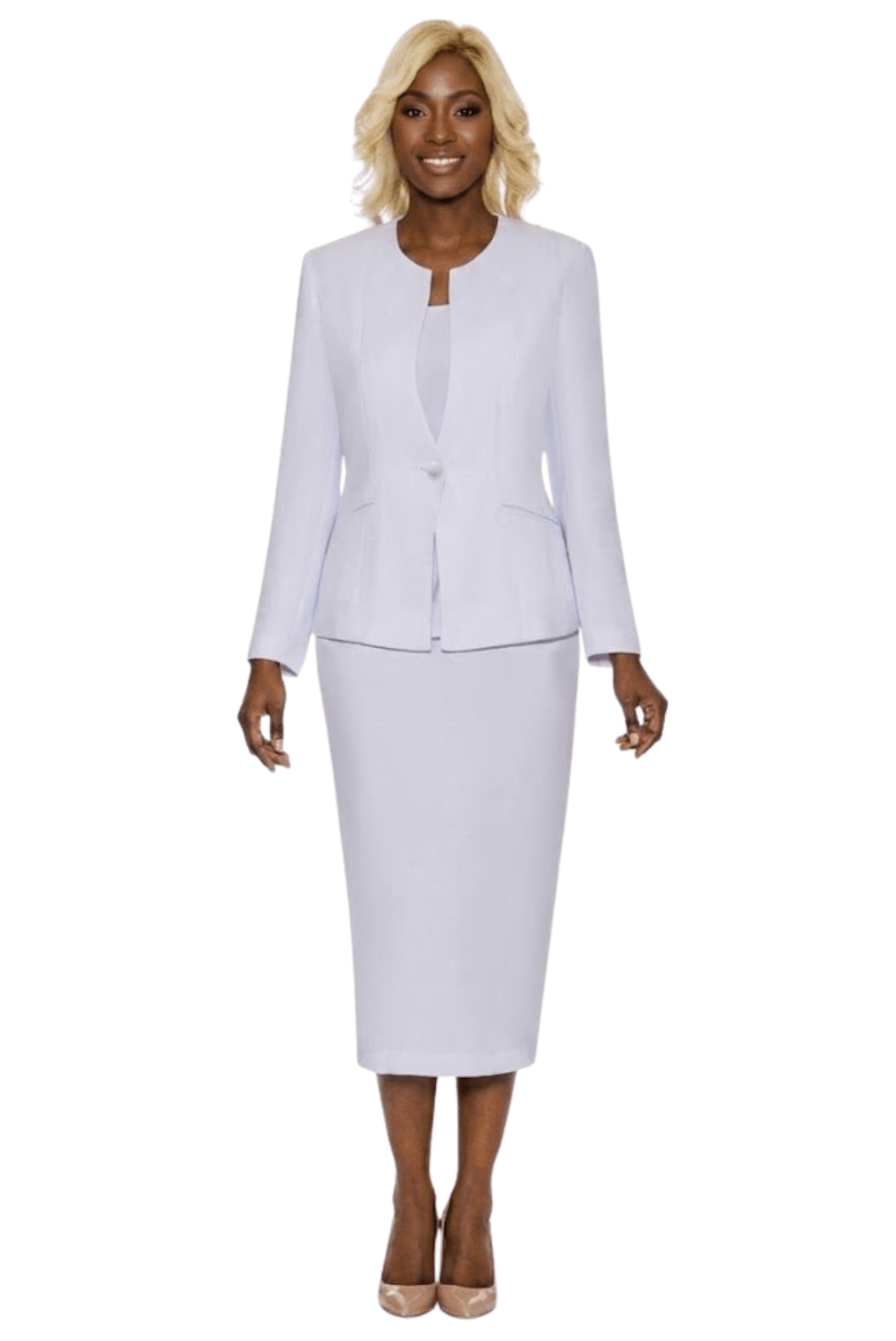 3pc Collarless 1 - button Basic Suit - Especially Yours