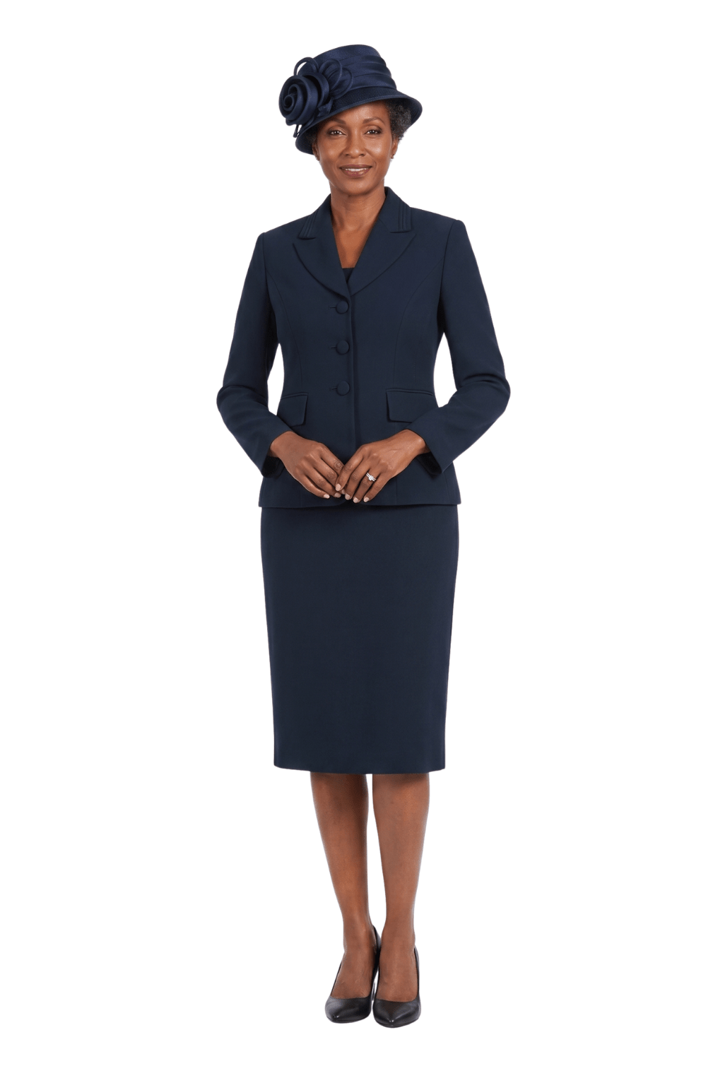2pc Notch Layered Collar 3 - Button Skt Suit - Especially Yours