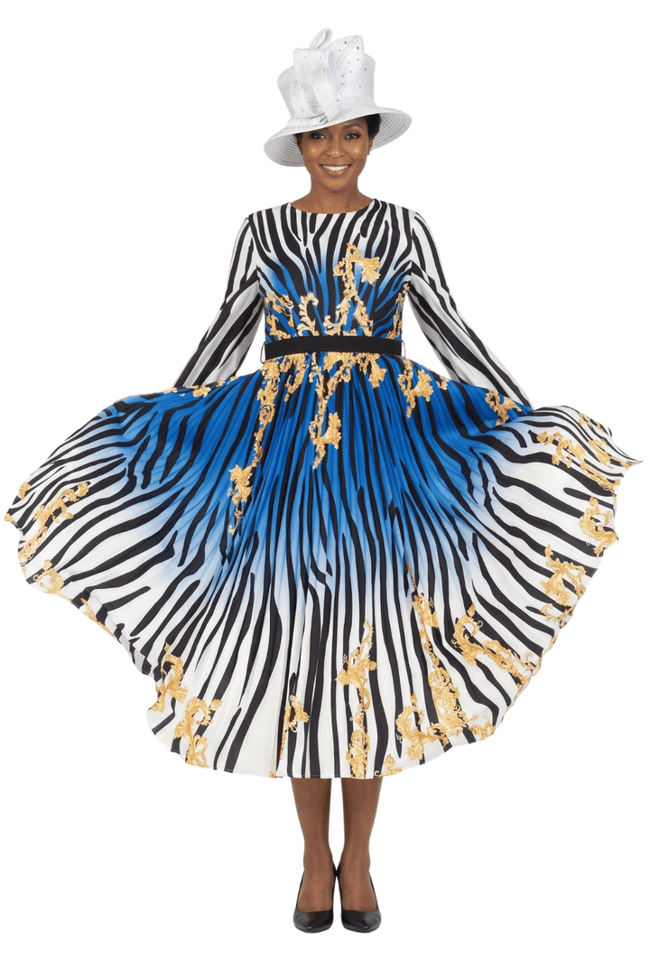 Pleated Dress in Multi Print - Plus - Especially Yours