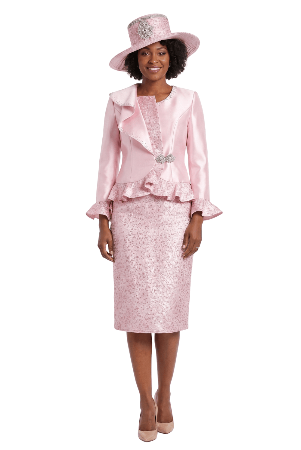 2pc Silky Twl Skt Suit w/ Rfl&Seq Lace - Especially Yours