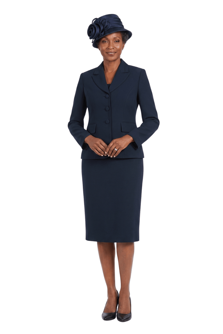 2pc Notch Layered Collar 3 - Button Skt Suit - Plus - Especially Yours
