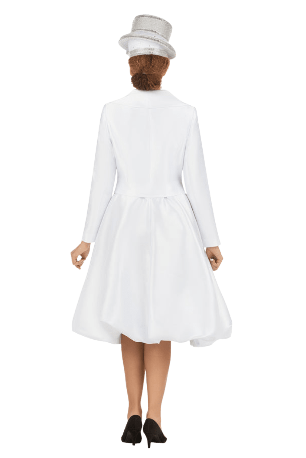 Faux 2pc Silky Twl Shawl Collar Coat Dress - Especially Yours
