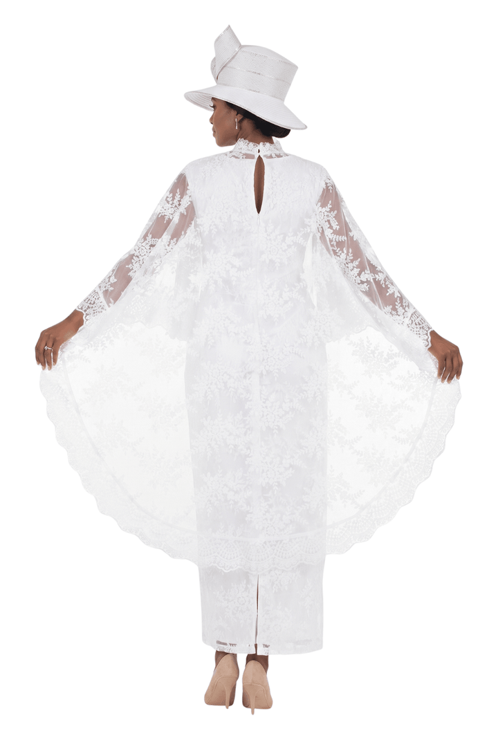 2pc Lux Lace Drs + Stand Collar Cape - Especially Yours