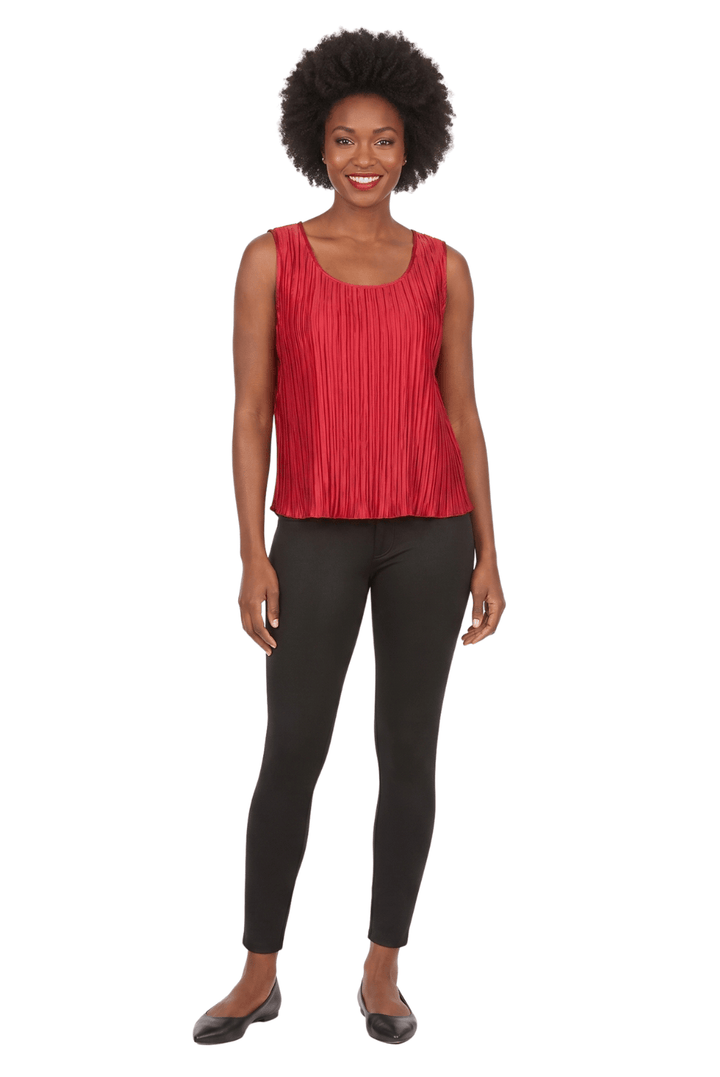 Vertical Pleats Satin Camisole - Plus - Especially Yours