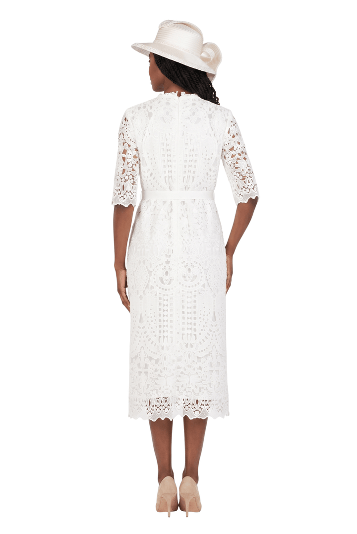 Lux Lace H-line Drs w/ Decorative Belt-Plus - Especially Yours