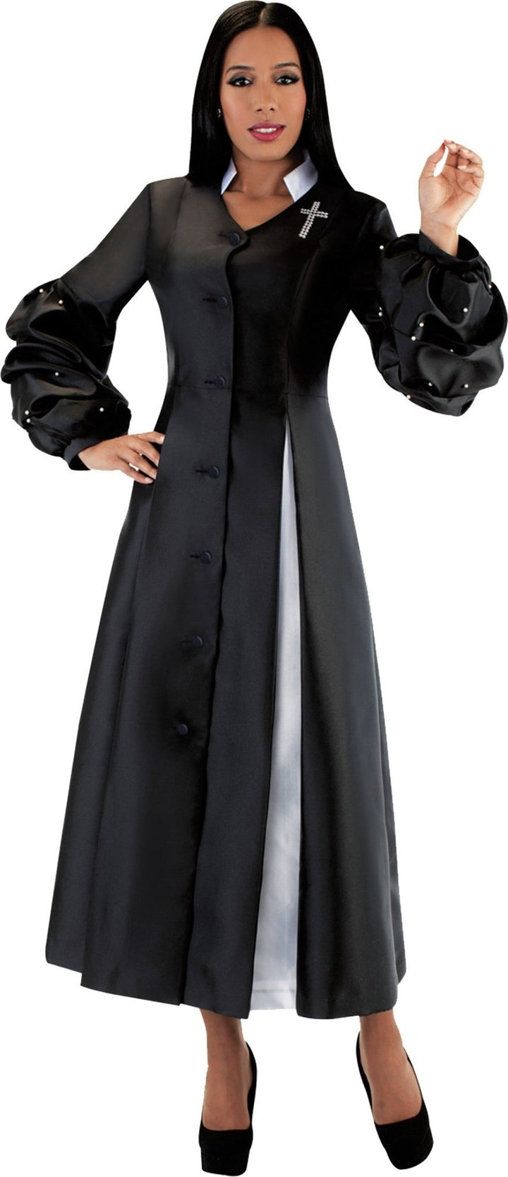 Womens Clergy Collar Plus Size Cassock Robe - 4730W - Especially Yours