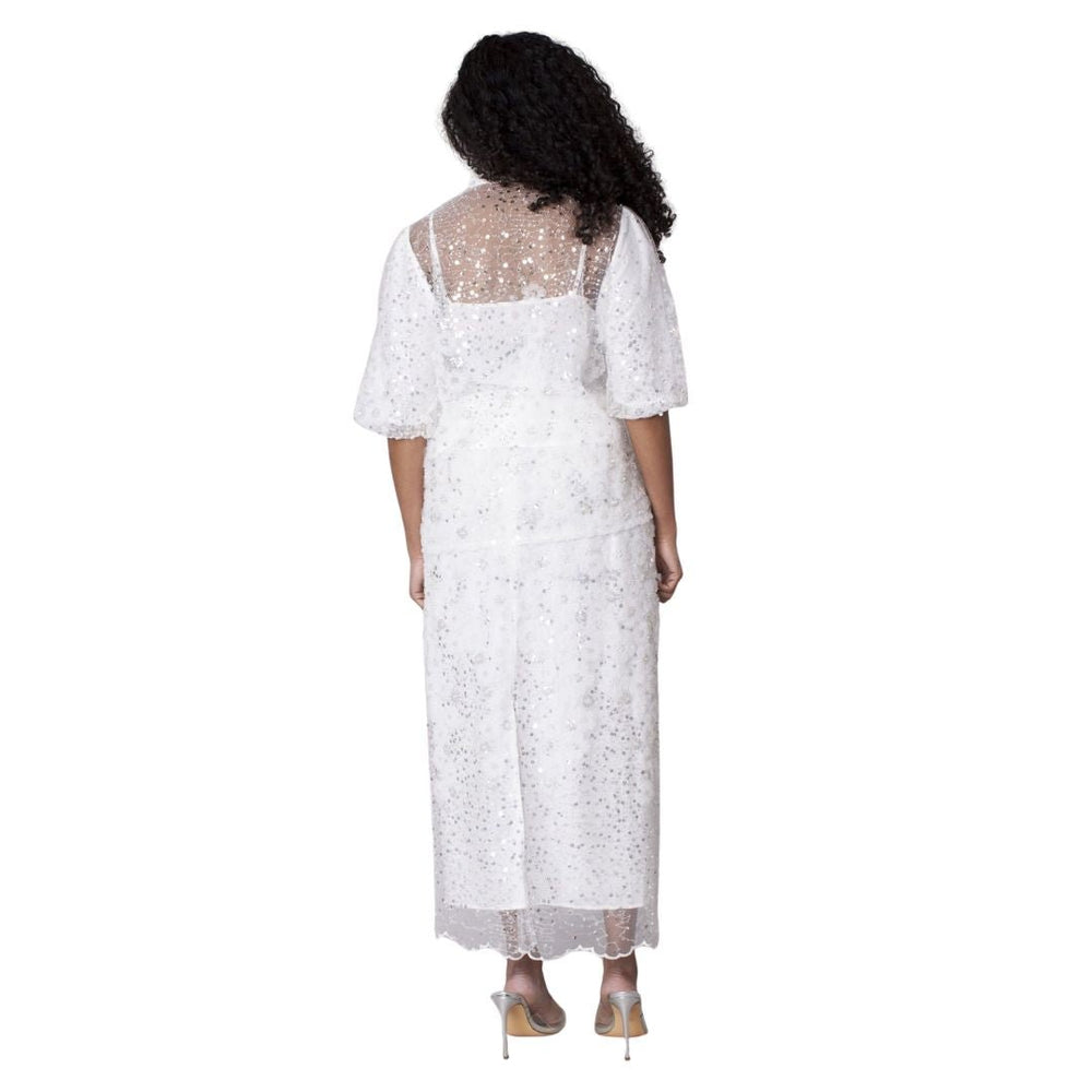 Embroidered Sequin Organza Skirt Set - 82904 - Especially Yours