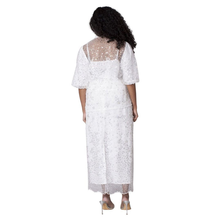Embroidered Sequin Organza Skirt Set - 82904 - Especially Yours