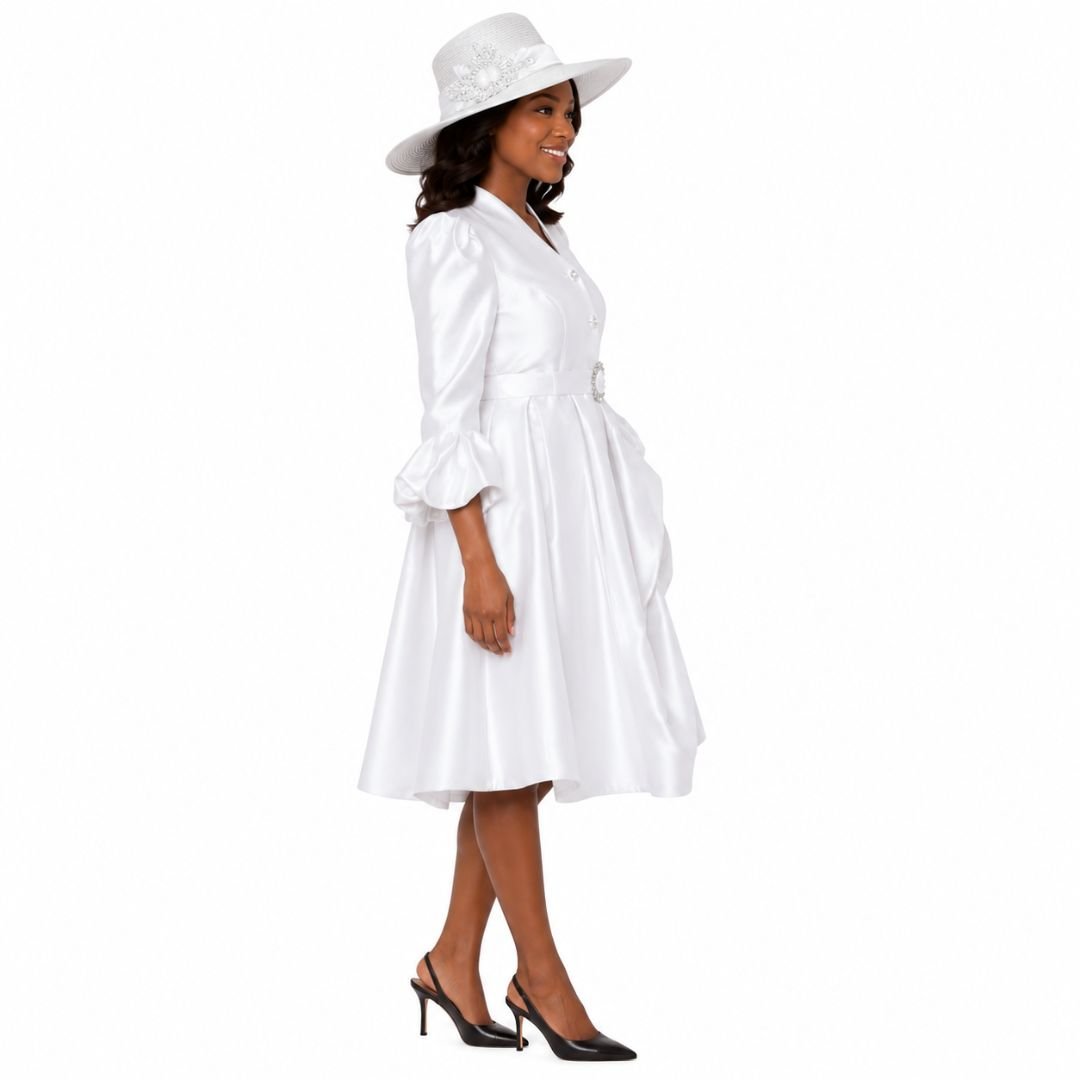Puff Sleeve Fit & Flare Occasion Dress - 9845 - Especially Yours