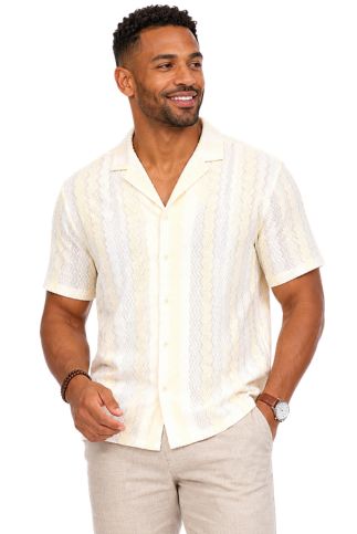Men's Riviera Textured Button Down Knit Shirt - Especially Yours