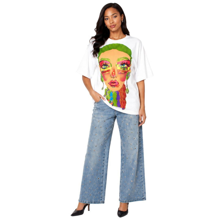 Electric Portrait Rhinestone Tee - 83064 - Especially Yours
