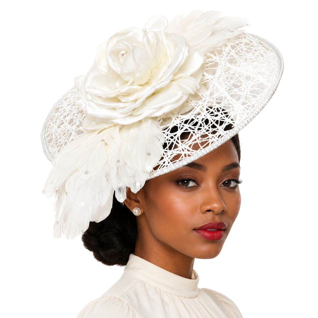 Rosewood Spider Web Disc Fascinator - Whittall & Shon