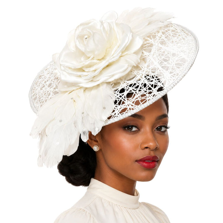 Rosewood Spider Web Disc Fascinator - Whittall & Shon