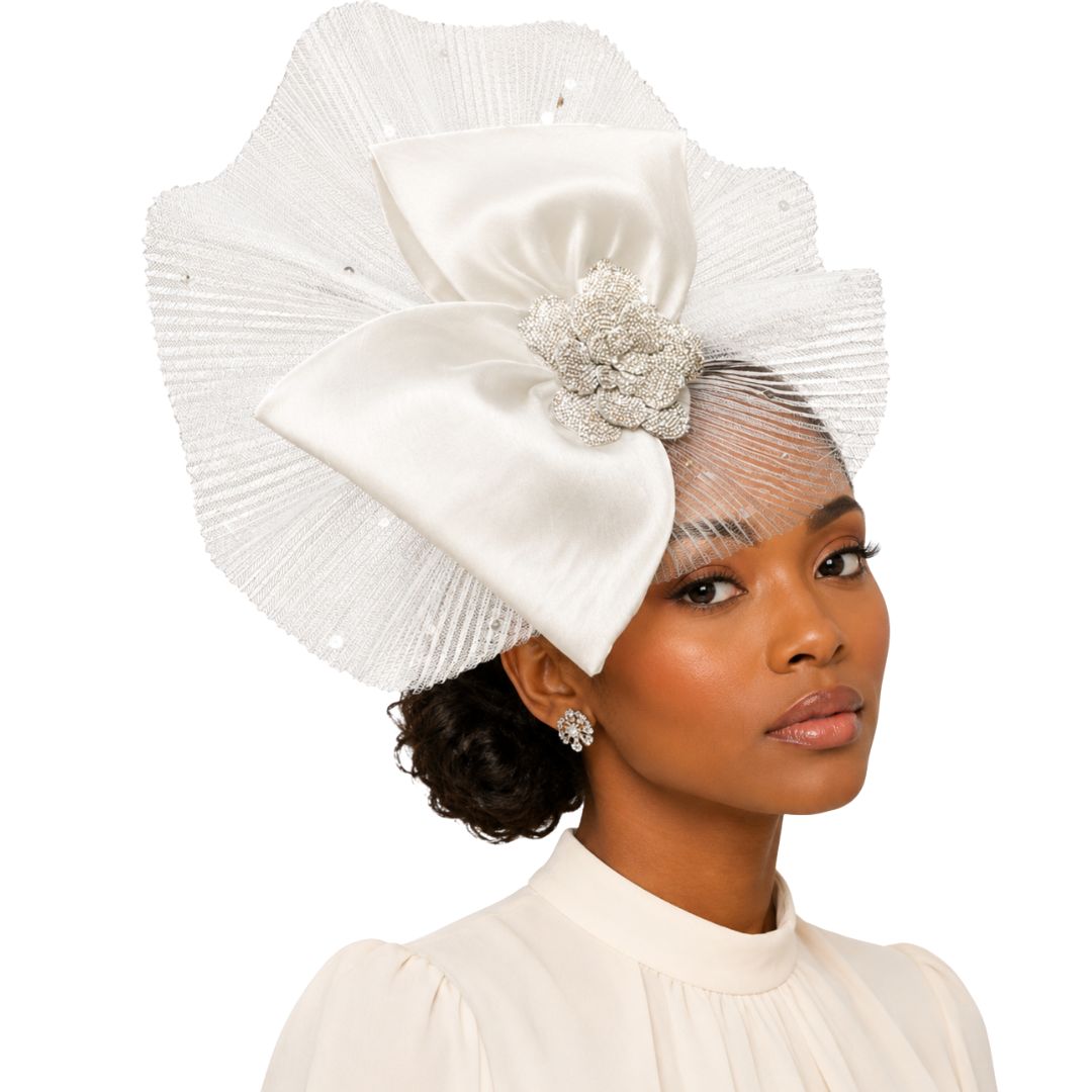 Midnight Rose Pleated Disc Fascinator - Whittall & Shon