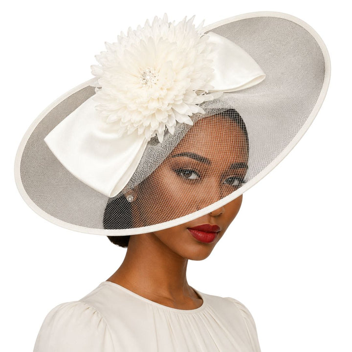 Keiko Elliptical Illusion Disc Fascinator Church Hat - Whittall & Shon