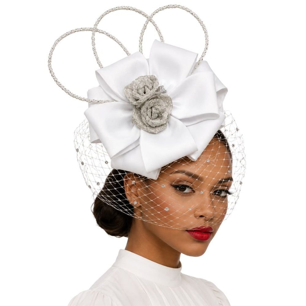 Lourdes Crystal Loop Juliet Cap Fascinator - Whittall & Shon - Especially Yours