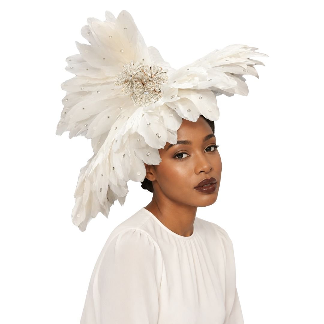 Volcano Feather Fascinator Hat by Whittall & Shon - Especially Yours