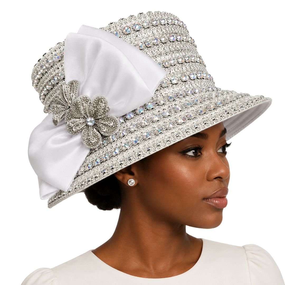 Faberge Crystal Jewel Bucket Church Hat - Whittall & Shon - Especially Yours