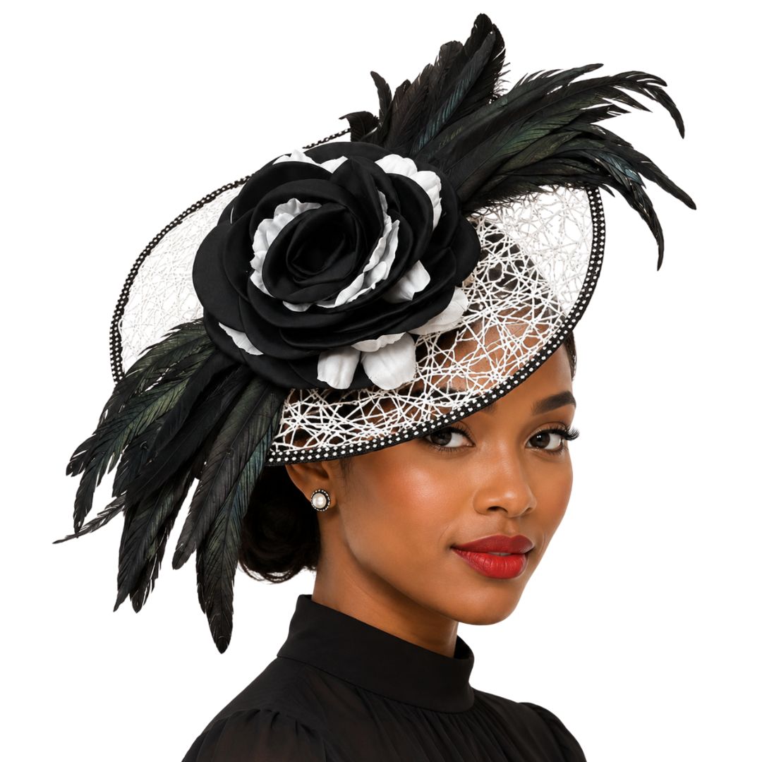 Rosewood Spider Web Disc Fascinator - Whittall & Shon