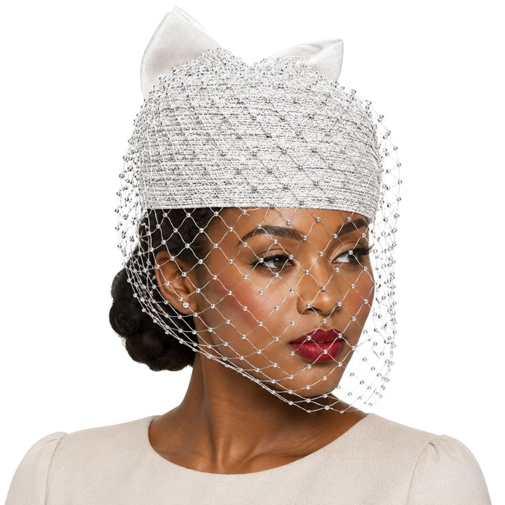 Genie Crystal Veil Bubble Cap Church Hat - Whittall & Shon - Especially Yours