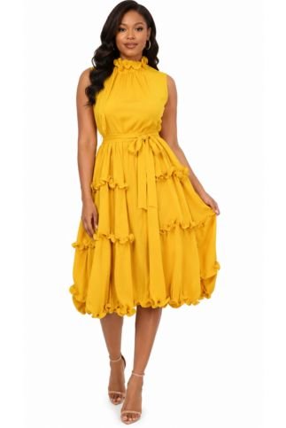 Petal Whisper Tiered Midi Dress - 83020 - Especially Yours