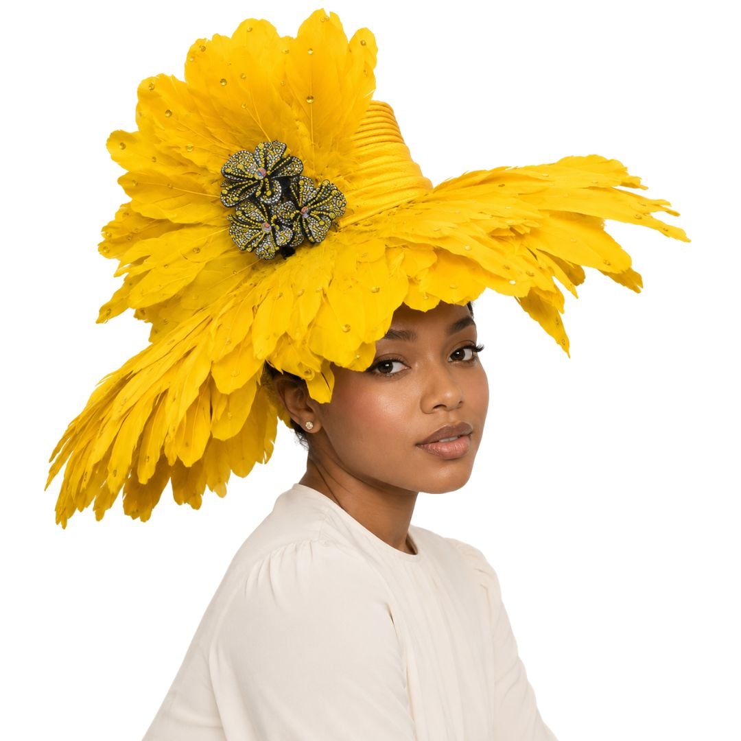Volcano Feather Fascinator Hat by Whittall & Shon - Especially Yours