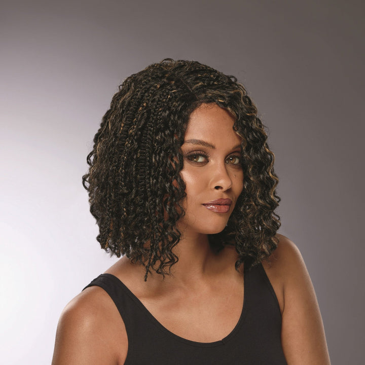Ebonee Hand - tied monofilament lace part Hand - braided Extended neck wig by Especially Yours® - Especially Yours