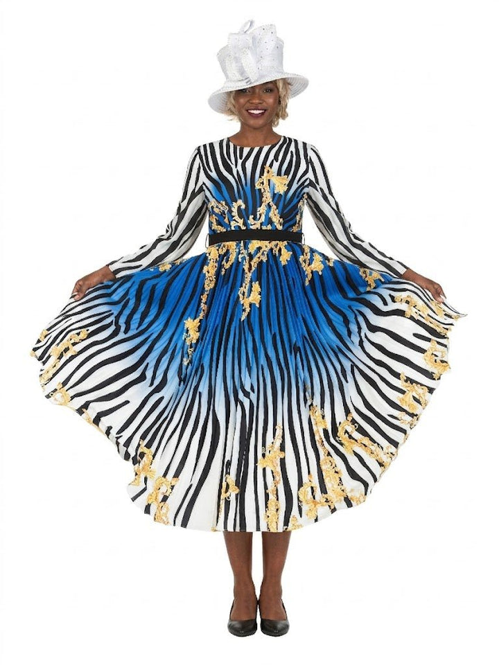 Pleated Dress in Multi Print - Plus - Especially Yours